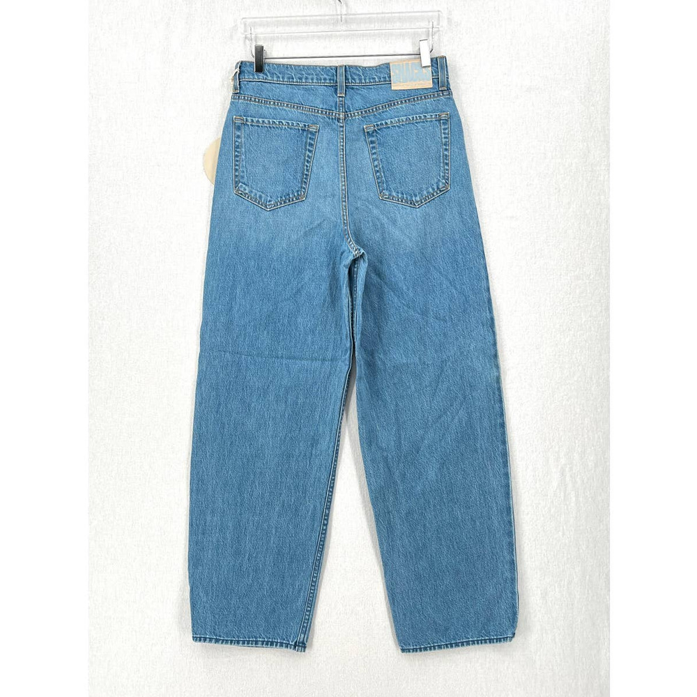 MOTHER SNACKS Jeans Womens 28 Blue Pleated Fun Dip Puddle Like Nothing Else NEW - Picture 3 of 16